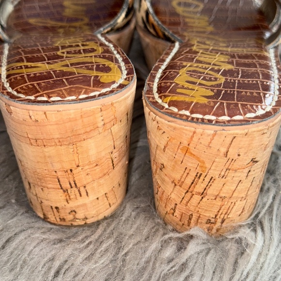 EUC Sam Edelman Reid Wedge Slide Sandal Animal Leopard Print Size 7.5 - Picture 6 of 10